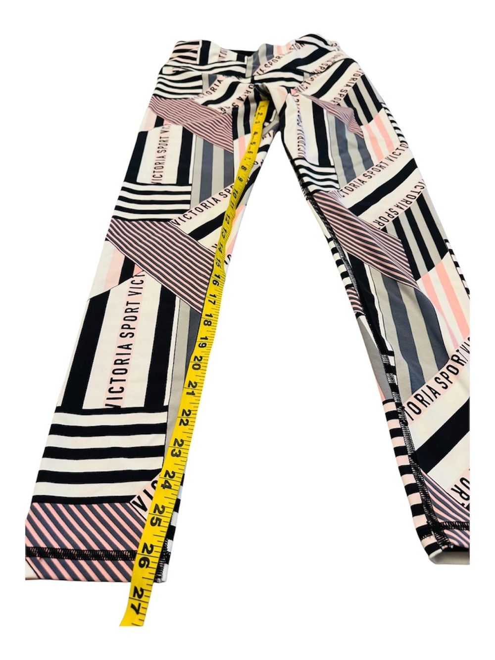 Victorias Secret Sport Geometric Striped High Rise Activewear Leggings Small 4/6 - Picture 3 of 5